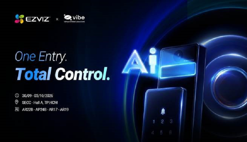 EZVIZ MIRA kết nối khóa cửa, camera tại VIBE 2026