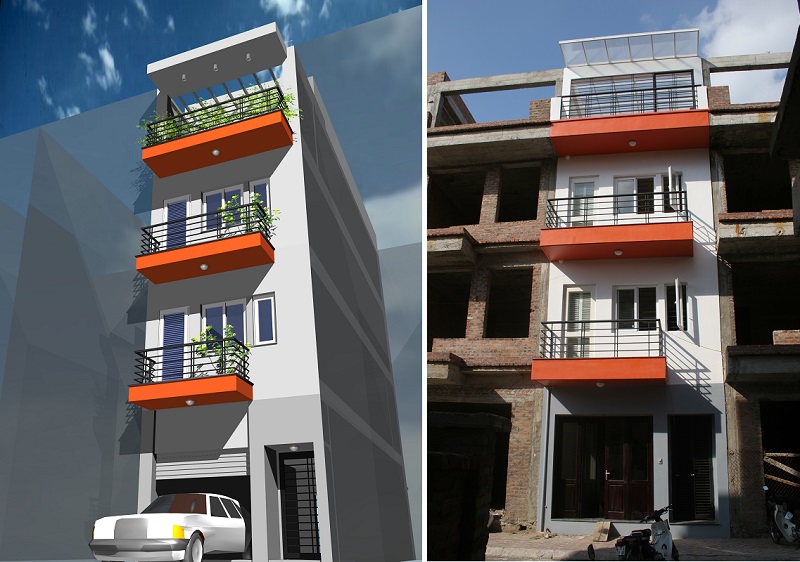 Khoảng cách từ bản vẽ và thực tế
